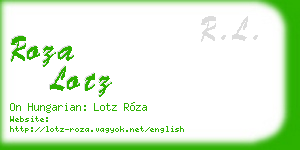 roza lotz business card
