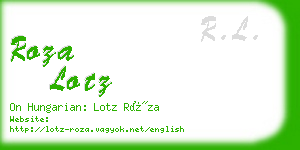roza lotz business card
